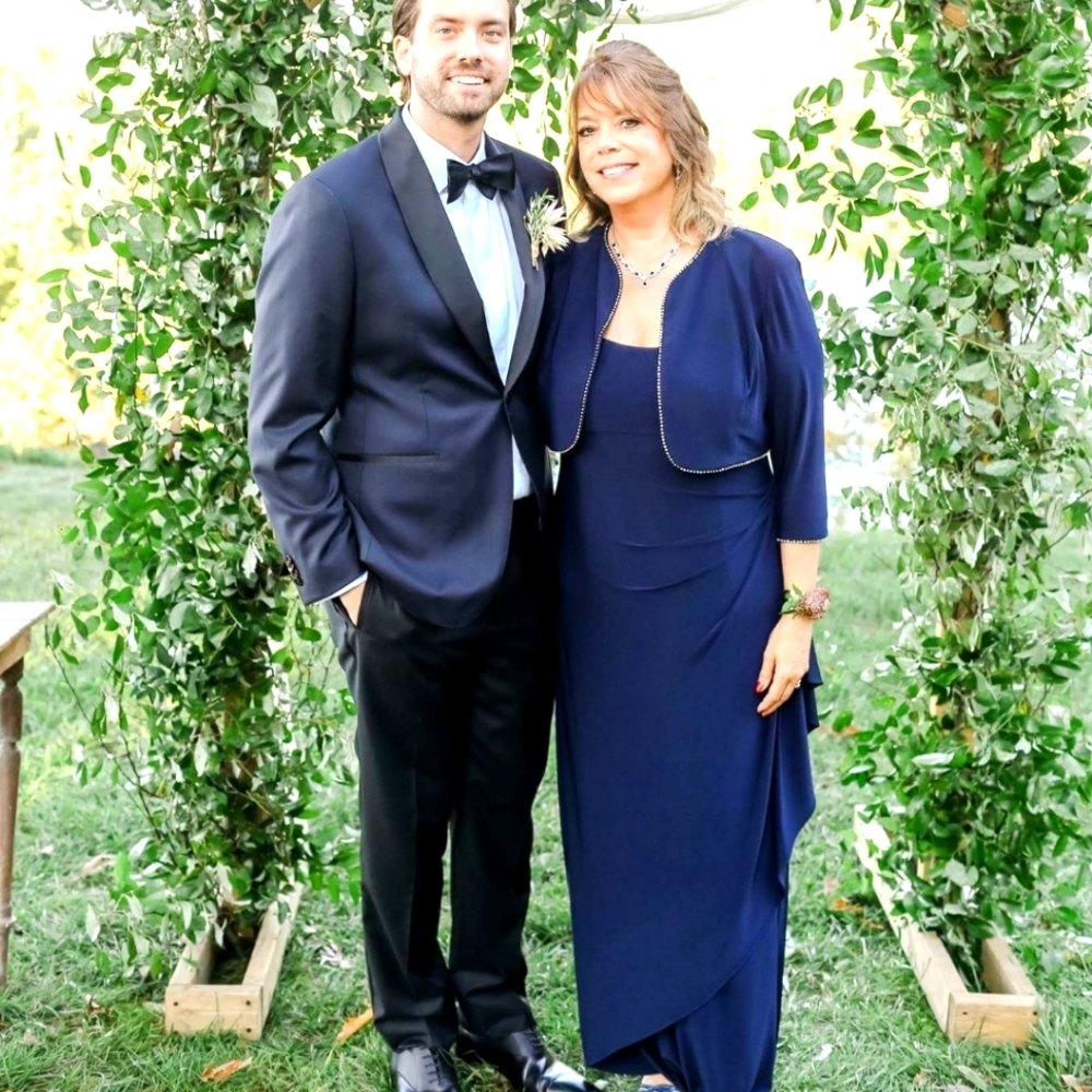 Navy Blue evening gown with Bolero jacket, size 9